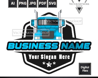 Truck logo, Transportation Logistics Business Template