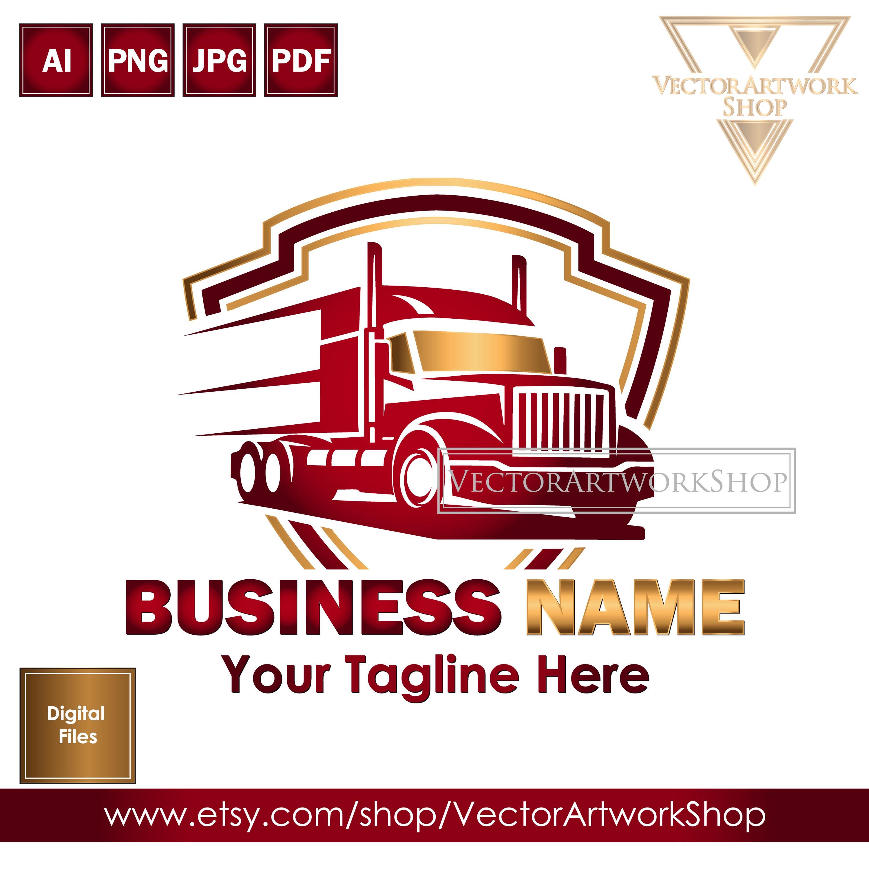 Custom Trucking Logo | Freight Company Logo | Semi Truck Logo Design ...