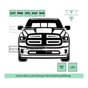 Ram 1500 4e generatie svg, Amerikaanse pick-up auto, Amerikaanse pick-up auto, silhouet gesneden bestanden, tshirt stickers, plasma gesneden cricut cutter plotter bestanden
