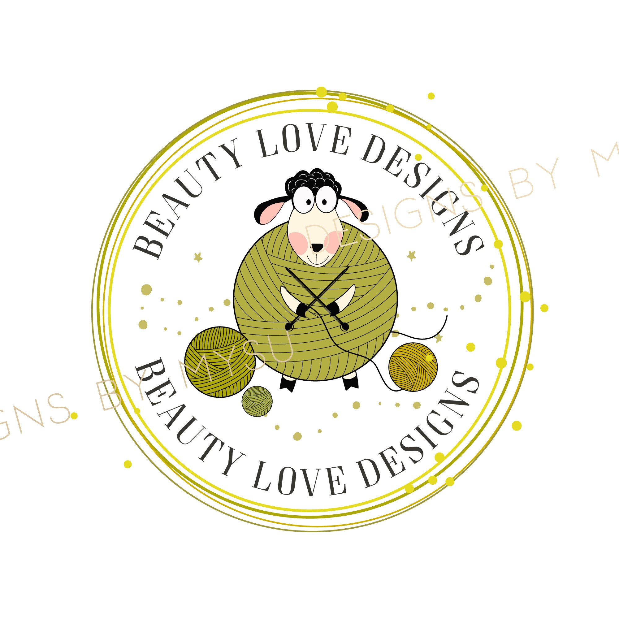 Custom logo design, sheep crochet yarn logo, sheep crochet logo, sheep yarns knitting logo, cute sheep crochet logo, sheep logo olive green