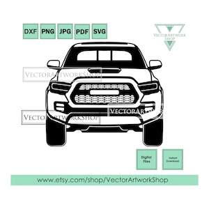 Tacoma TRD Pro N300 pickup truck, front view american car tshirt, instant download, vector format, plasma cut cricut cutter plotter files