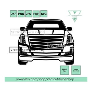 Escalade IV car svg, escalade luxury suv car, american suv caddy vector, Silhouette Cut, tshirt stickers, plasma cut cricut cutter plotter