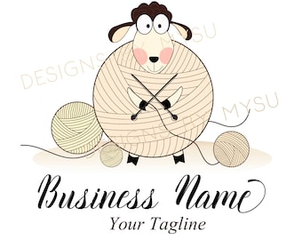 Custom logo design, sheep crochet yarn logo, sheep crochet logo, sheep yarns knitting logo, cute sheep crochet logo, crochet sheep logo