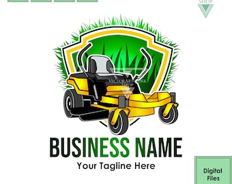 Lawn Care Logo Design, Custom Mower Branding, Landscaping Business Logo, Professional Yard Service, Digital Mowing Garden Care Design