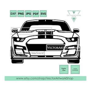 Shelby gt500 3rd gen, muscle mustang, american muscle car, instant download, vector format, plasma cut file, cricut cutter plotter files