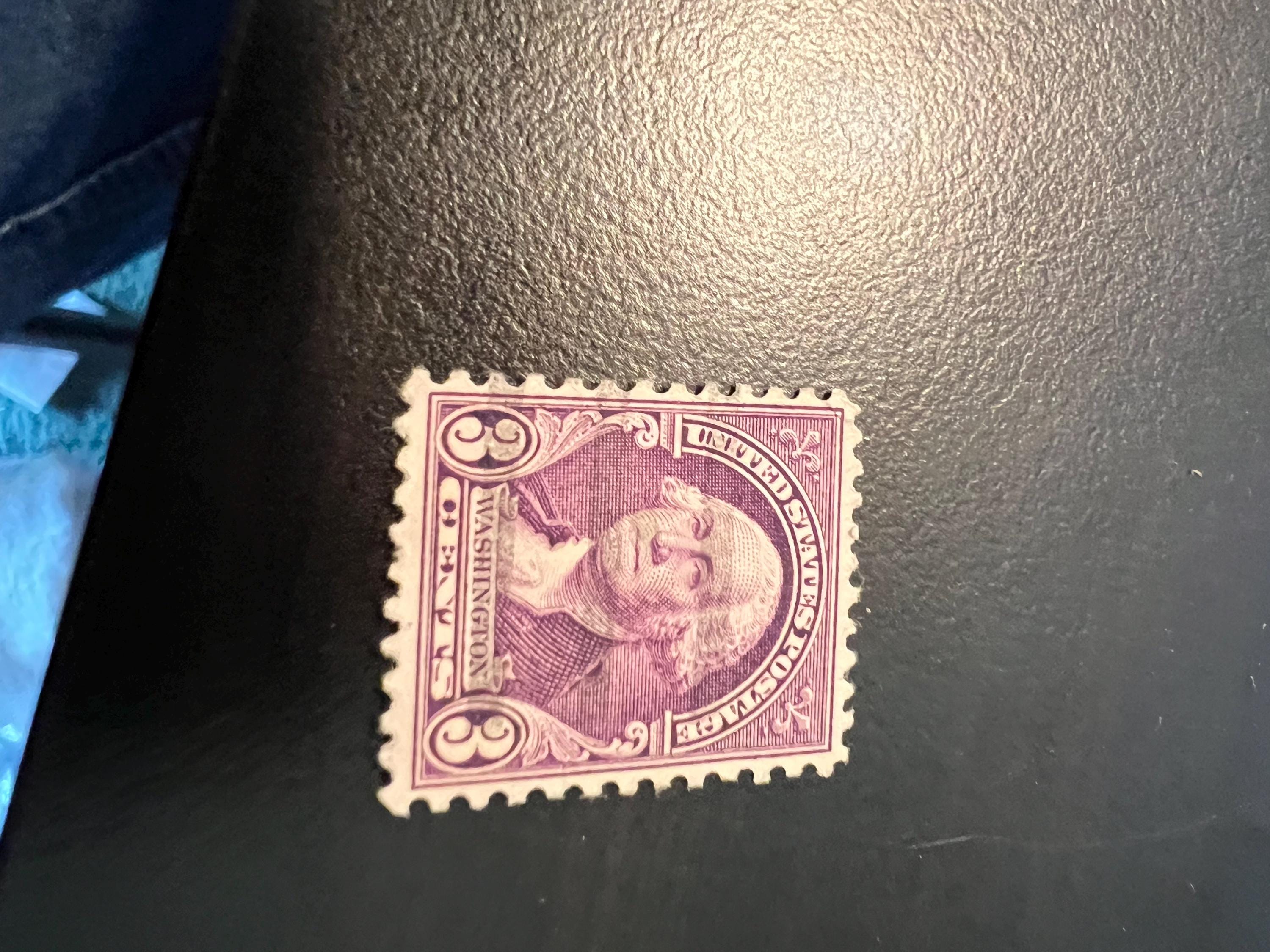 Purple 3 Cent George Washington Stamp - Etsy