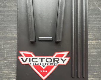 Victory Bike Motorcycle Kickstand Plate/Puck Black & Gray Redesign 3rd Generation