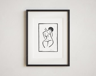 Impresión en bloque de 9 x 12 pulgadas: Sun Babe