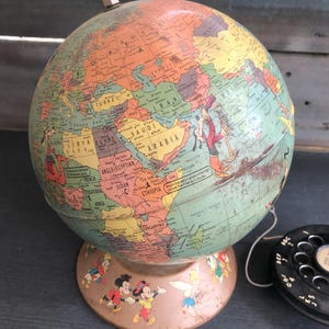 Walt Disney Characters Rand-Mcnally World Globe