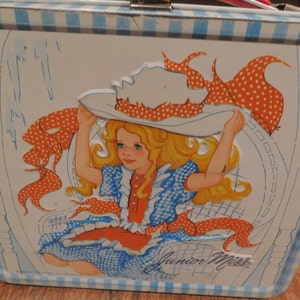 Vintage Junior Miss Metal Lunch Box, Aladdin Lunch Box