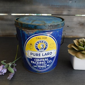 Central Packing Co. Lard Tin