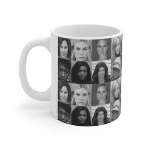 Real Housewives Mugshots Ceramic Mug 11oz/ Bravo TV/ Bravo Coffee Mugs/ Bravo gifts/ real housewives gifts/ housewives party/ bravo themed