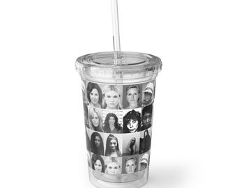 Vaso acrílico Bravo Real Housewives Mughshots / Temática Bravo / Amas de casa reales / Fiesta Bravo / Regalo para amas de casa reales