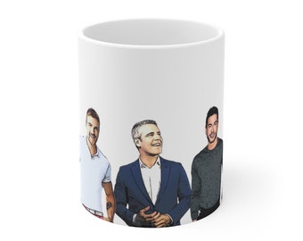 Hottest Men of Bravo TV Ceramic Mug 11oz/ Bravo TV/ Bravo Lovers/ Real Housewives/ Summer House/ Southern Charm/ Andy Cohen