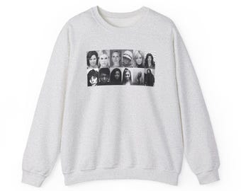 Sudadera unisex de cuello redondo de mezcla pesada con fotos de Bravo Real Housewives / adictos a las bravo / fiesta de amas de casa / temática de Bravo / amas de casa reales