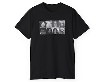 Camiseta de algodón ultra unisex Bravo Real Housewives Mugshots, Bravoholics, Fiesta de amas de casa, Temática Bravo, Regalo de amas de casa reales, Camiseta