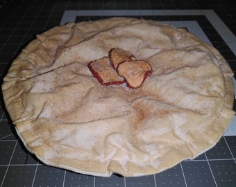 Faux Primitive Apple Pie| Apple Pie| Cherry Pie,Primitive Decor| Farmhouse| Kitchen Decor| Country Kitchen| Faux Foods| Bakery|summer