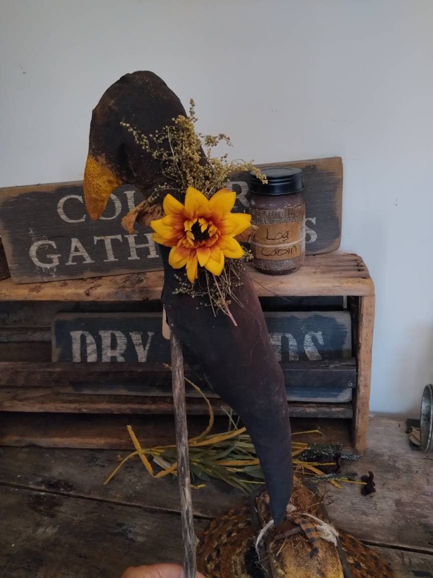 Summer Primitives Summer Primitive Crow, Summer Decor, Farmhouse, Summer Planter Decor ...