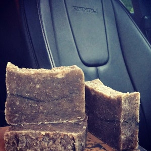 Leather, leather seats, gift for him, handmade, artisan, moisturizing soap, spa, skincare, beauty