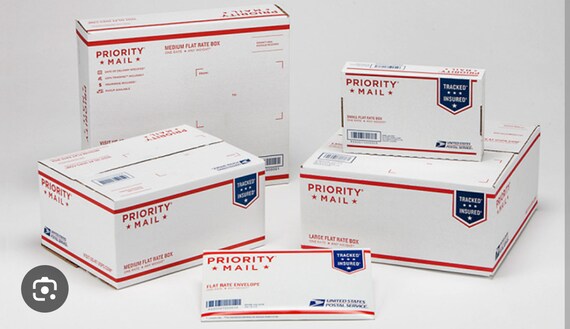 Cost to Mail Filled Medium and Large Flat Rate USPS Box Etsy