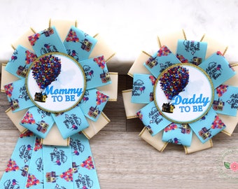 Up Baby Shower, Parent Corsage Pins, Mommy To Be Ribbon, Daddy To Be Badge Pin
