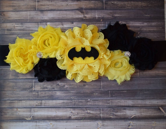 Baby Batman Maternity Sash Black Yellow Belly Sash Batman - Etsy