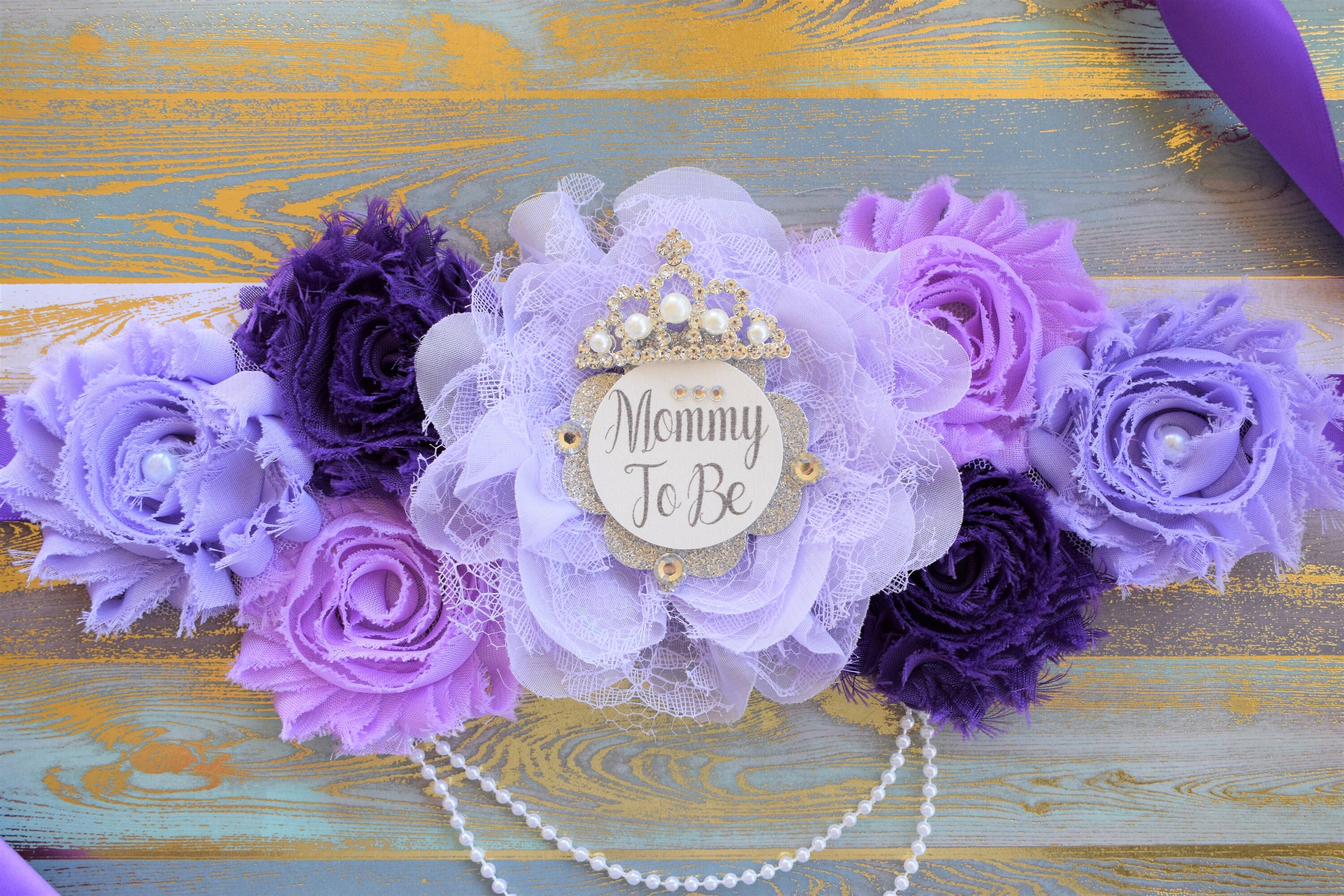 Fall Maternity Sash (Orange & Purple Sash)