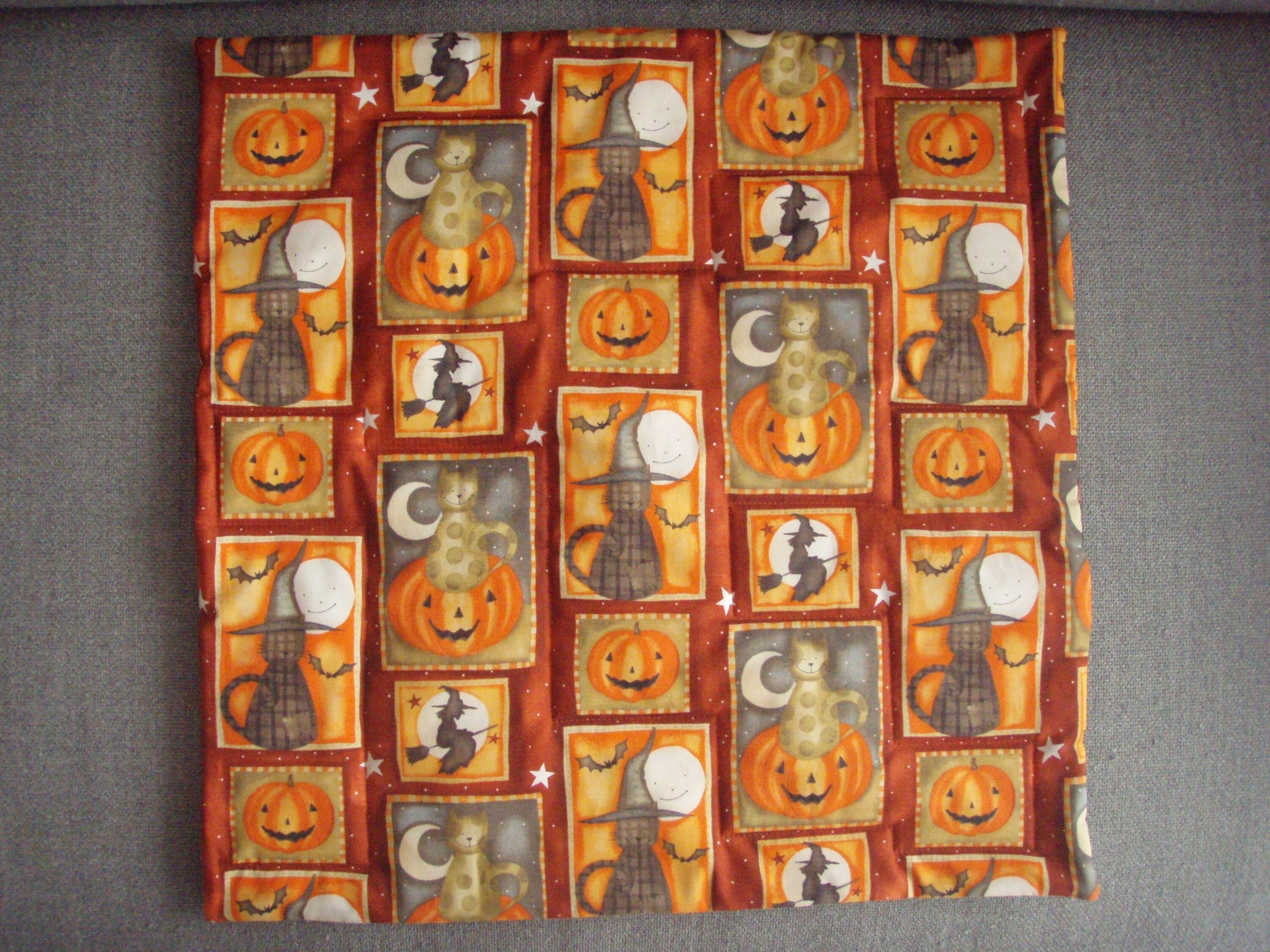 Halloweentapis de Chat(Te Pour La Caisse Transport ou Un Dessus Fauteuil Chaise