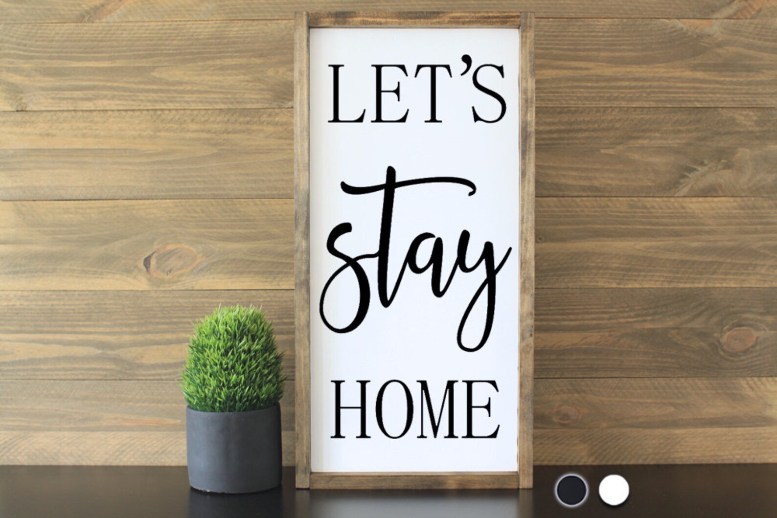 Vamos a quedarnos en casa vertical / letrero de la granja / | Etsy