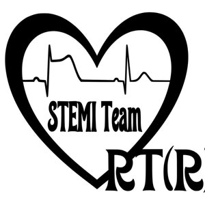 STEMI Team with heart and RT(R)