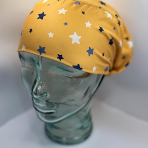 KNIT - Super SOFT - Stars on Gold Women’s Scrub Cap