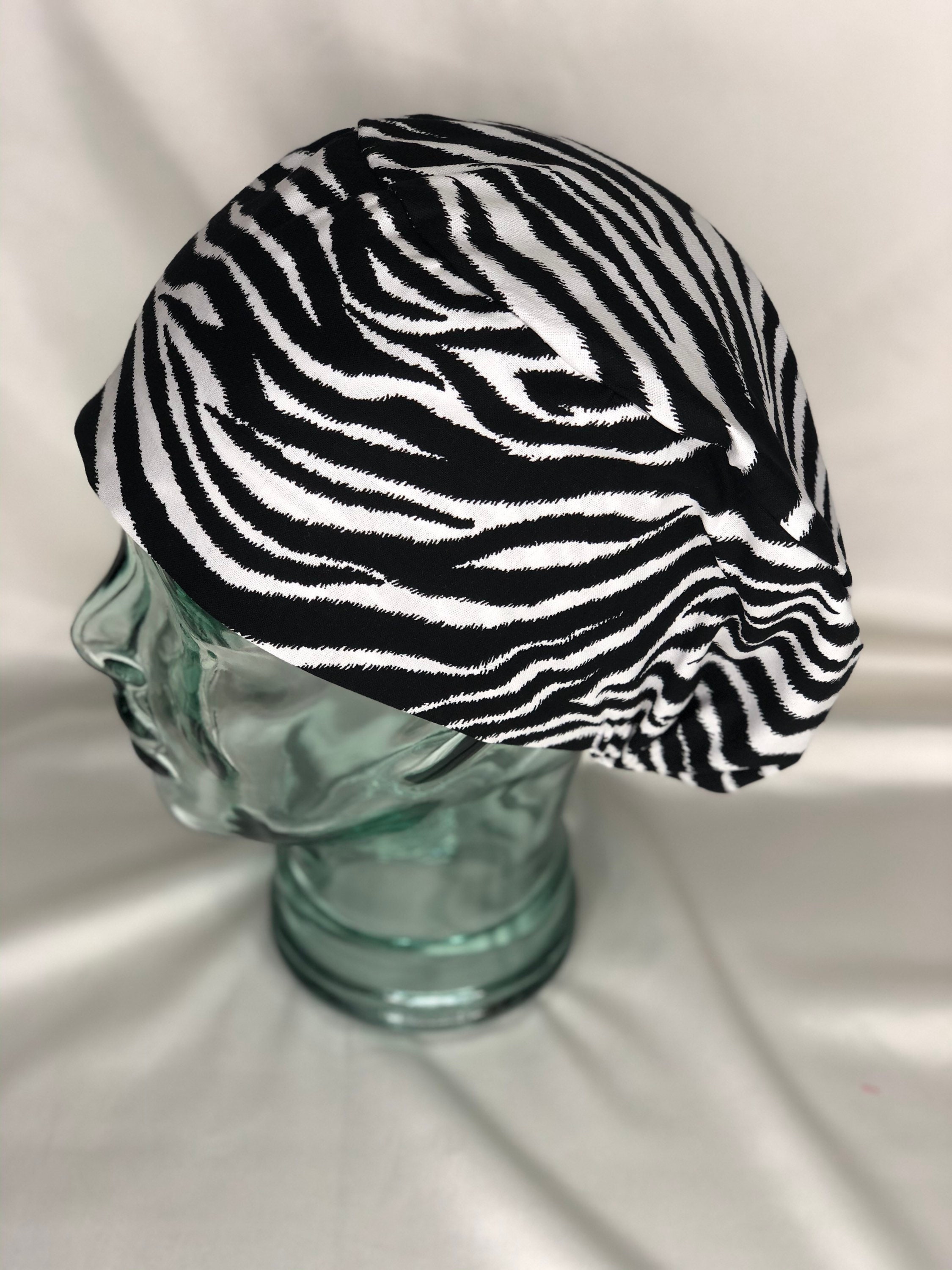 Zebra Print Womens Scrub Cap Etsy