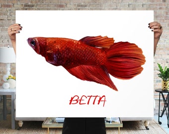 Betta Fish Painting Etsy