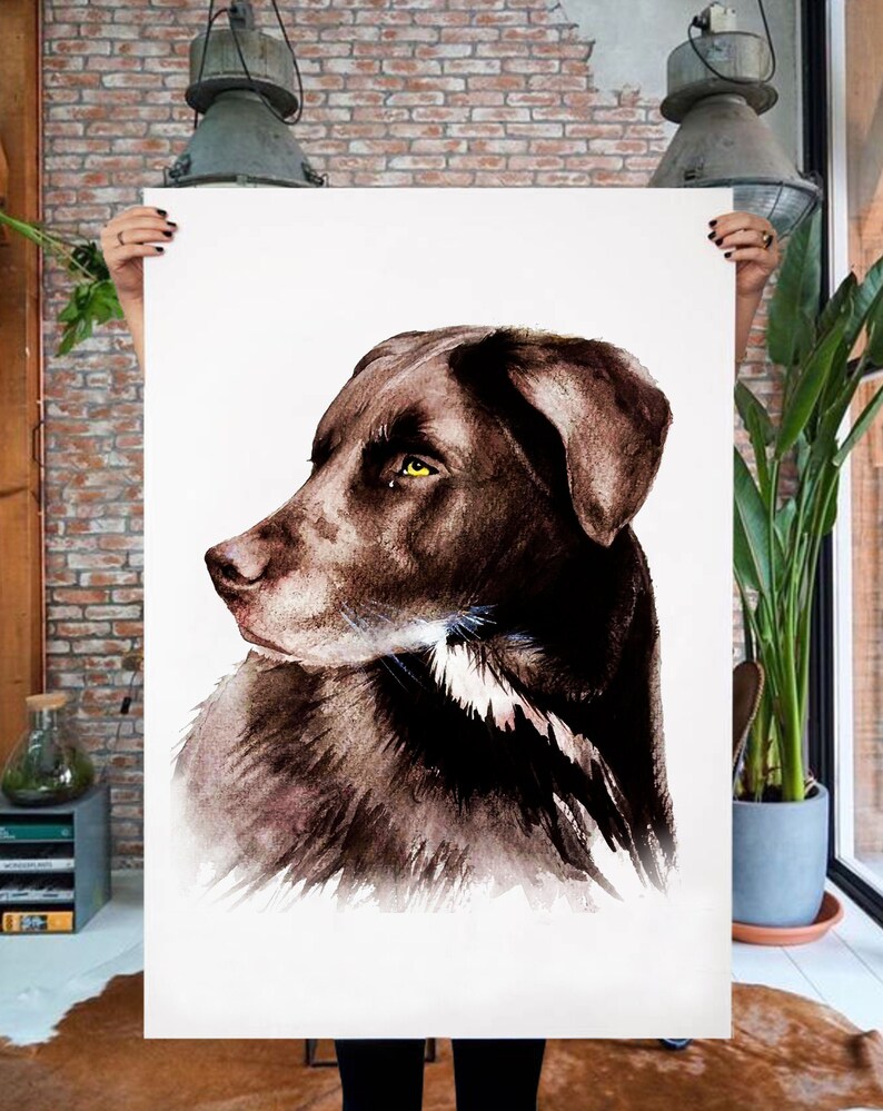 Custom DOG PORTRAIT Memorial custom pet Dog portrait Personalized gift Pet Portrait Dog portrait custom Portrait from photo Dog lover gift