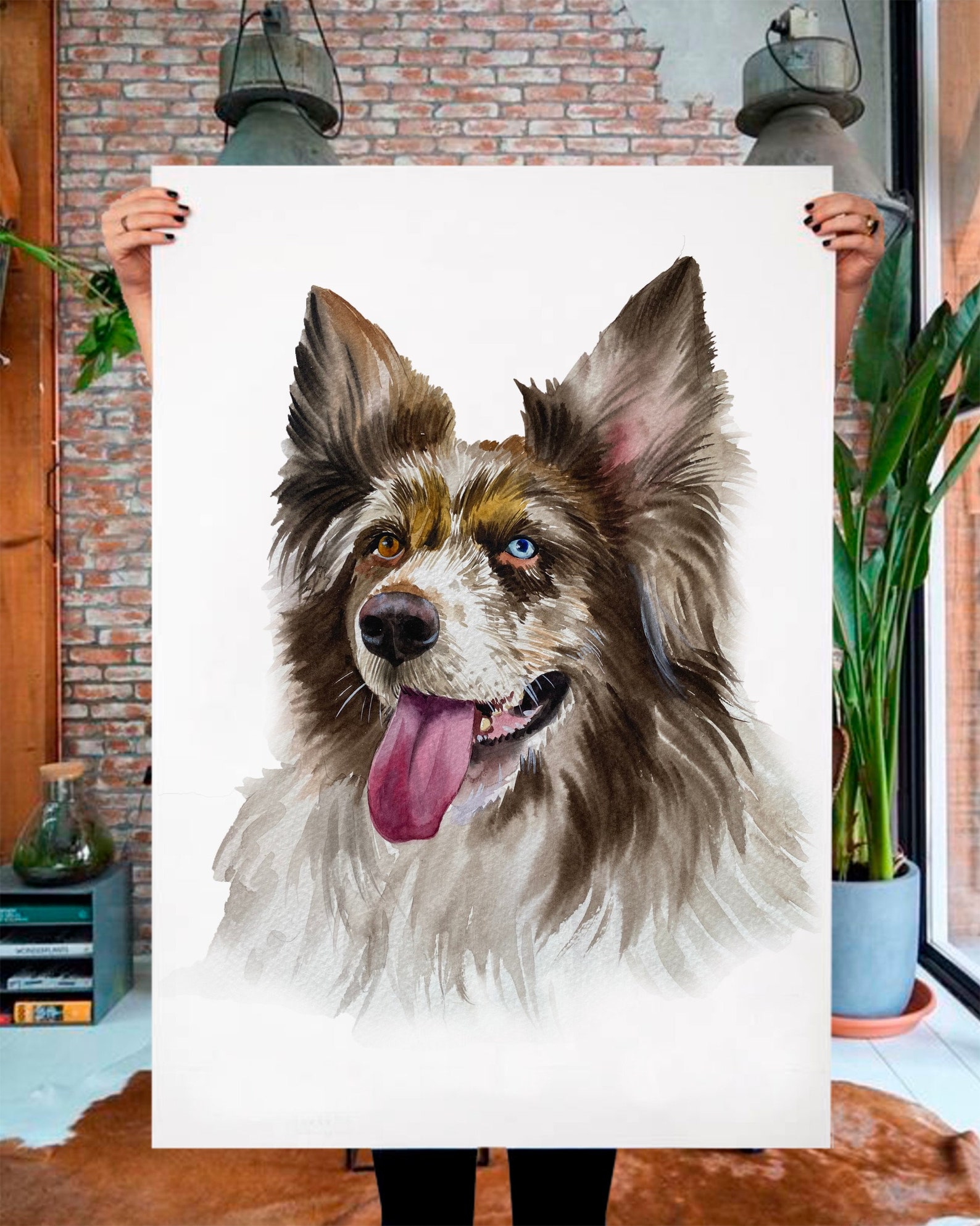 Personalized DOG PORTRAIT Dog Portrait Custom Painting Custom Etsy