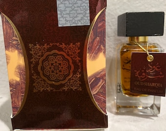 Oud Sharqia EDP - Eau De Parfum 80ML (2.7oz) | Arabian Perfumery | Oriental Fragrance with Deep Notes of Oudh, Dried Fruits, Roses, & Sandal