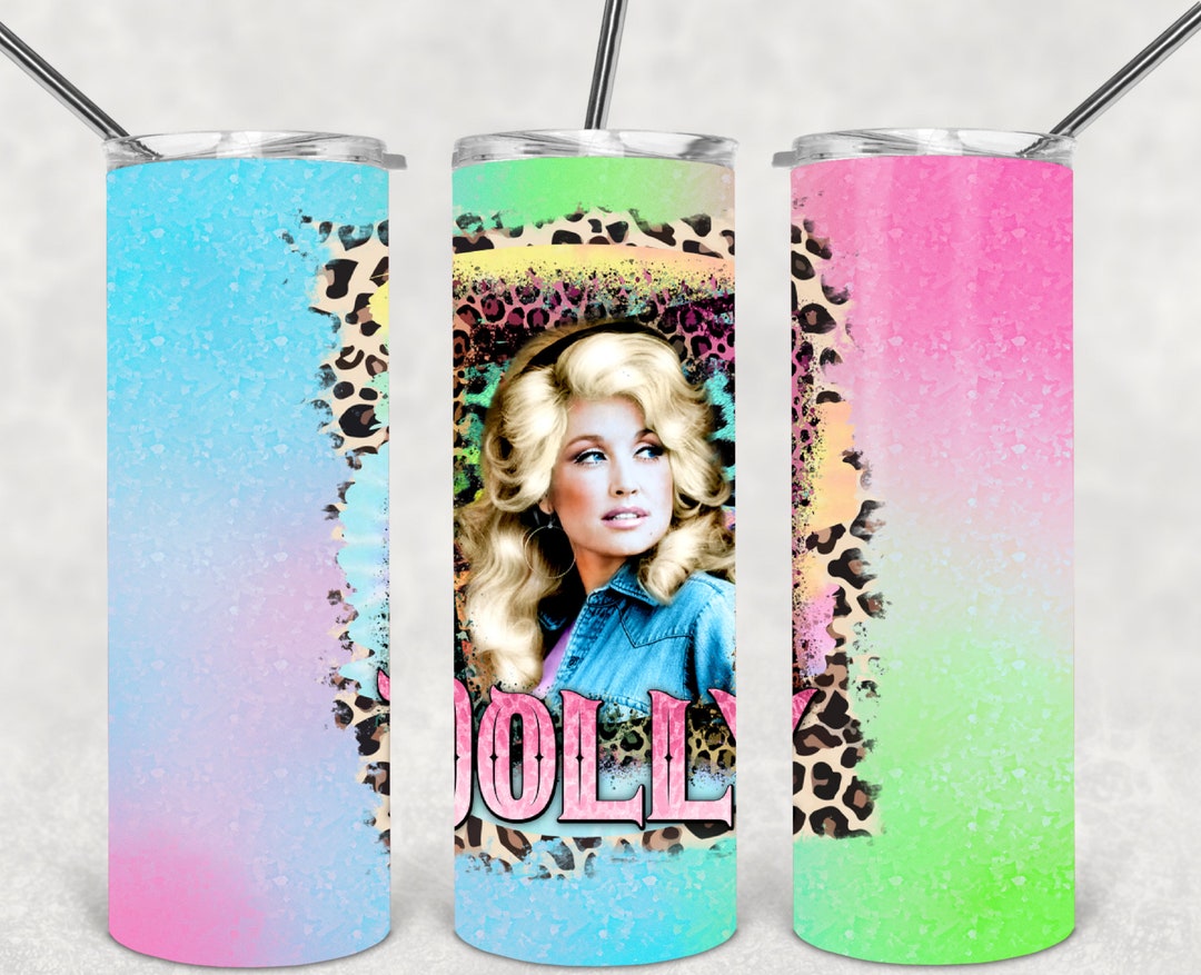 Dolly Parton Tumbler Colorful Dolly Parton Tumbler Leopard - Etsy