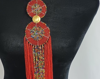 HANDCRAFTED African- Kenyan beaded necklace