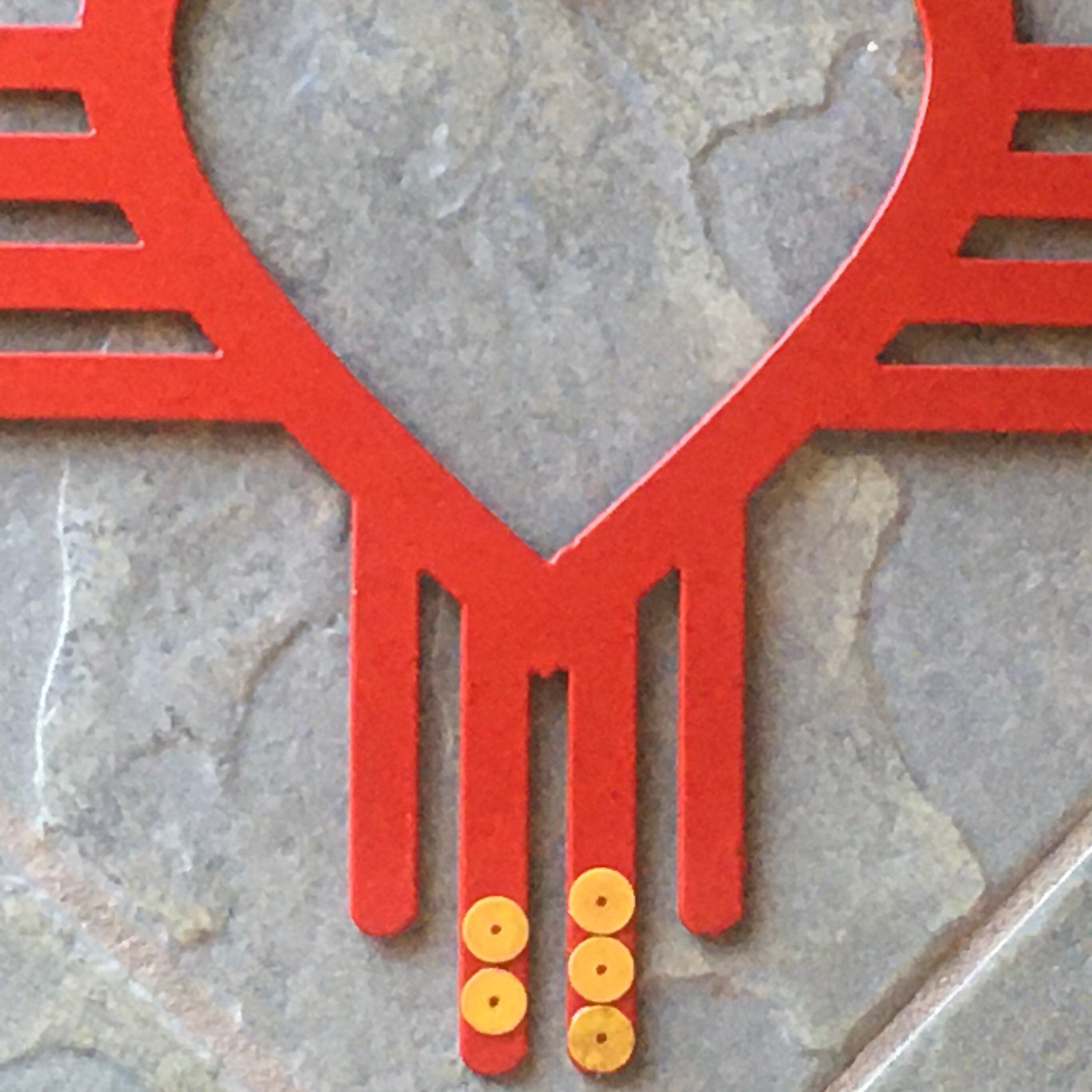 NM Zia Heart Metal Wall Art 12w x 12h Southwest Etsy