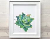 Aloe Vera Watercolor Print Succulent Decor Wall Art Nature Art Print Contemporary Decor