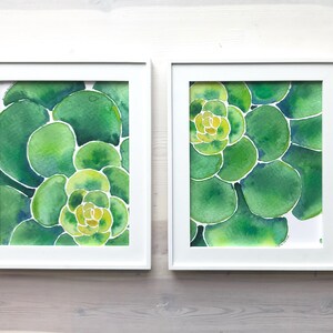 Succulent Watercolor Art Print Succulent Decor Botanical Art Succulent Print Nature Art Nature Print Home Decor Wall Art
