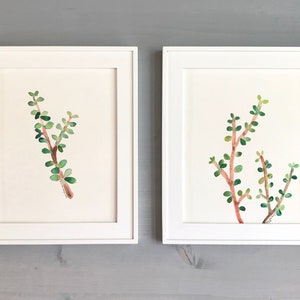 Succulent Original Watercolor Botanical Artwork Succulent Painting Succulent Decor Home Decor Contemporary Art Plant Painting Wall Art