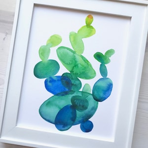 Sea Glass Abstract Watercolor Abstract Print Watercolor Print Original Watercolor Sea Glass Beach Decor Contemporary Art
