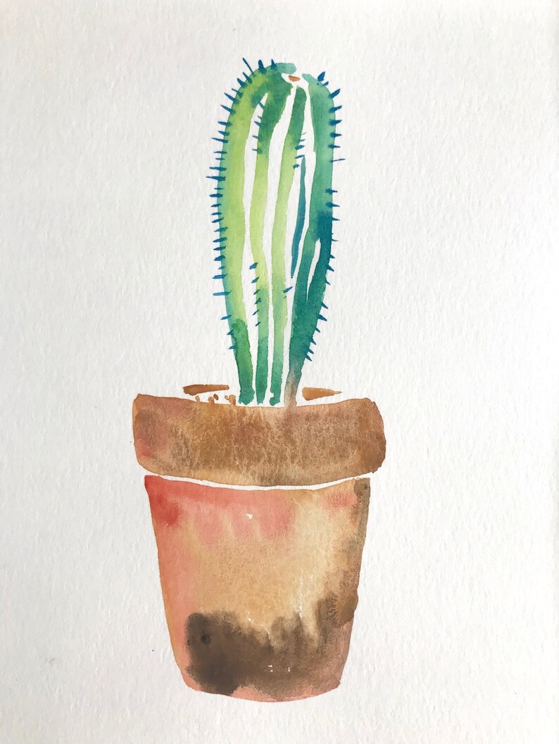 Succulent Wall Art Succulent Watercolor Hand Painted Original Artwork Succulent Decor Cactus Artwork Cactus Home Decor