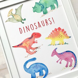 Dinosaur Poster Kids Room Decor Dinosaur Decor Boys Room Personalized Art Dinosaur Print Wall Art