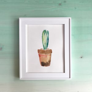 Succulent Wall Art Succulent Watercolor Hand Painted Original Artwork Succulent Decor Cactus Artwork Cactus Home Decor