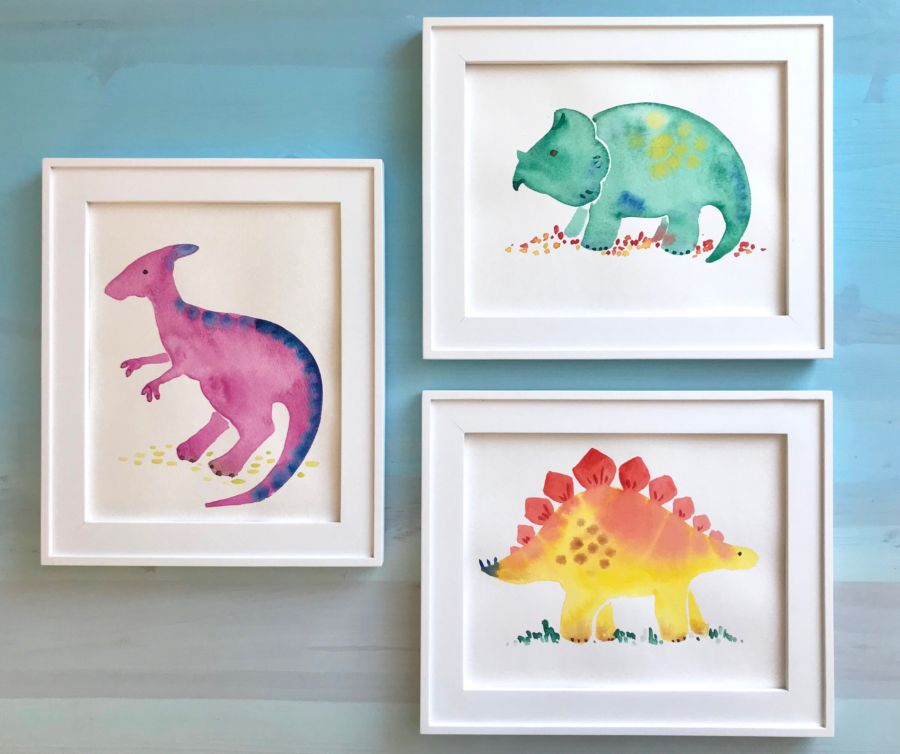 Duckbill Dinosaur Print Nursery Print Dinosaur Decor Nursery Etsy