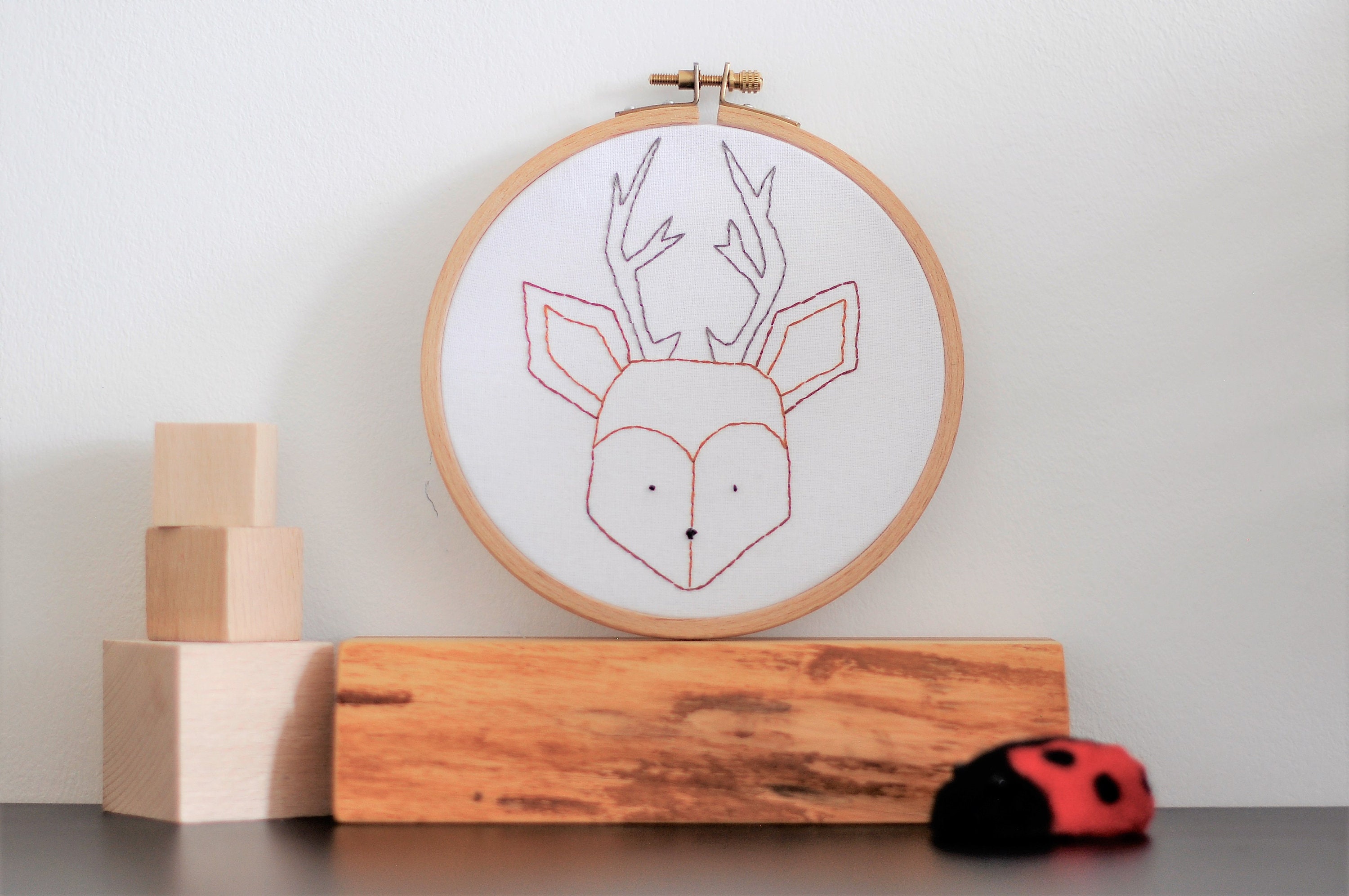 Cute Baby Deer Embroidery Pattern, Printable PDF With Learn to ...