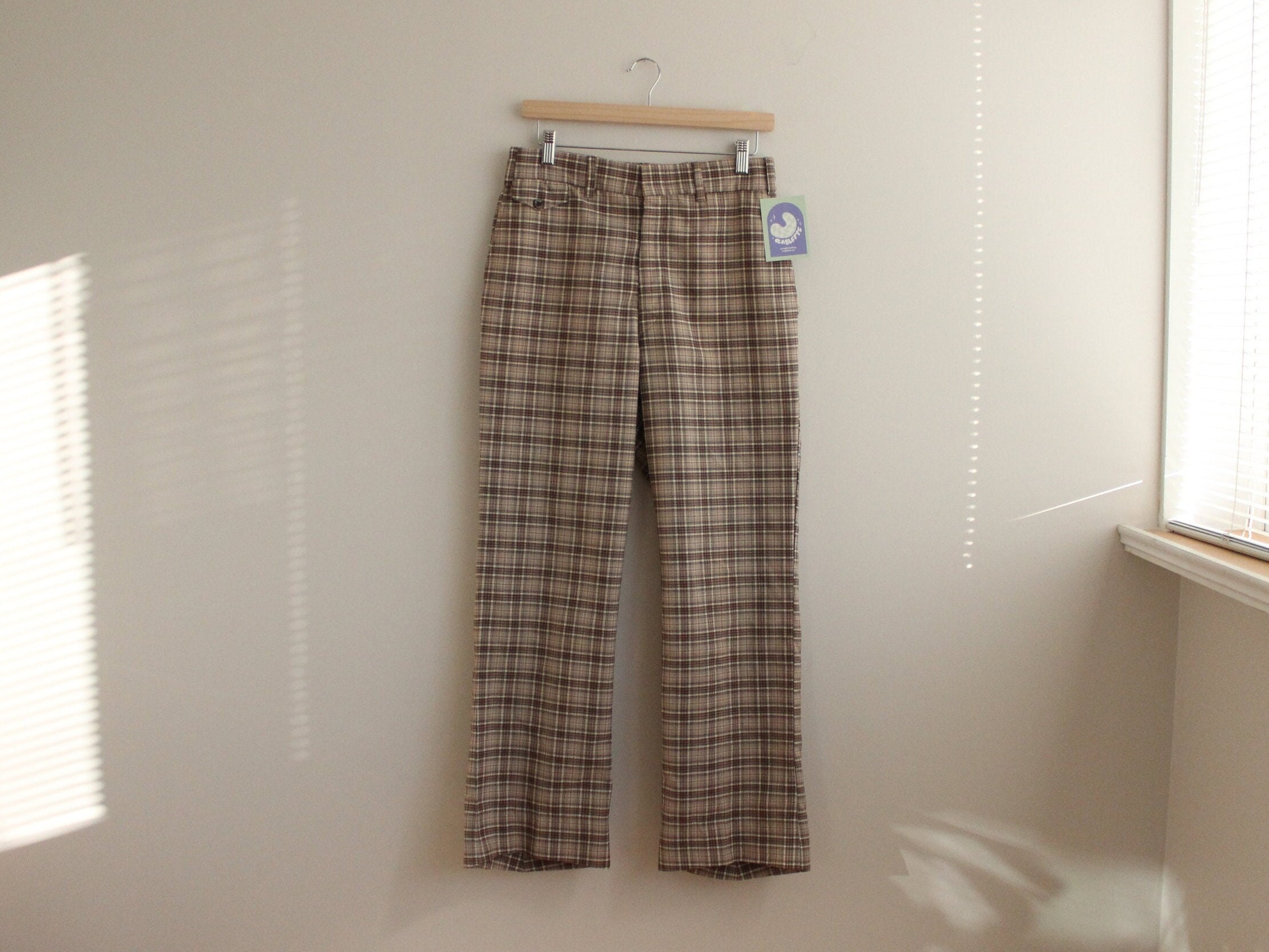 Plaid Trousers - Etsy