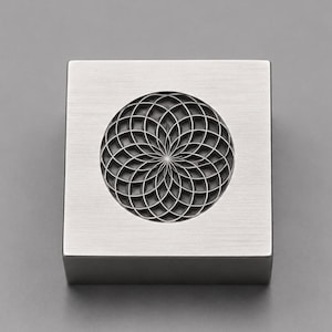 Flower of Life Impression Die | Jewelry Making Tool | Sacred Geometry Pendant & Charm Embossing Die | Silversmith Tool